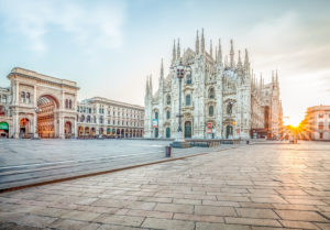 Milan Cathedral at sunrise Milan Cathedral at sunrise
